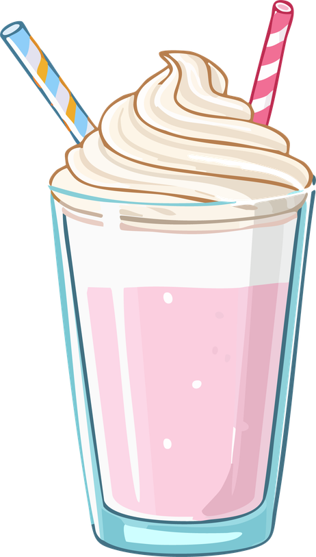 Ilustración de una malteada