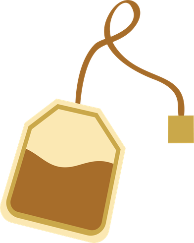Ilustración de una bolsita de té